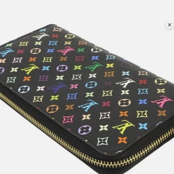 Louis Vuitton Monogram Multicolor Zippy Wallet Black Grenade Beautiful Condition - Picture 3 of 9